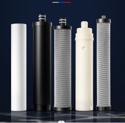 220V 5단계 스테인리스 스틸 물 정화기 T33 포스트 탄소 필터 벽에 장착