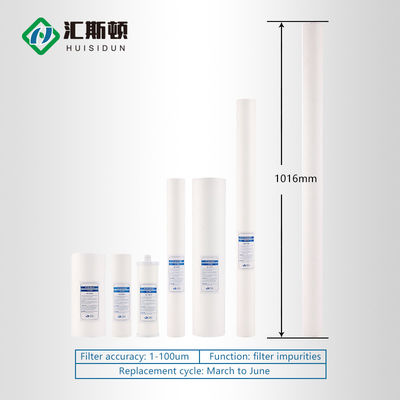 40 인치 5 미크론 도시 수도꼭지 물을위한 녹은 불린 PP 필터 카트리지를 빠른 배달