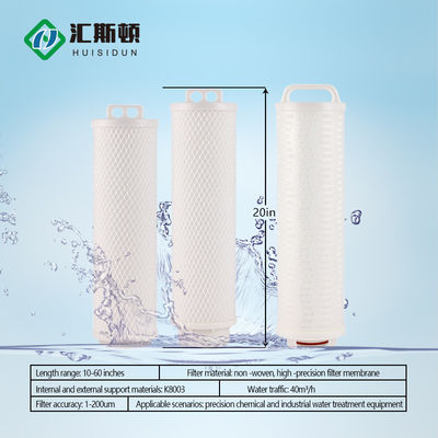 0.2 Um PTFE 열 결합 PP 큰 흐름 접는 물 필터 카트리지